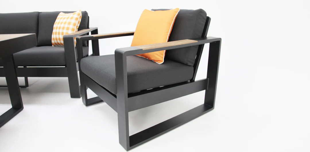 Frampton 5pc Lounge Setting - Anthracite - Image 16