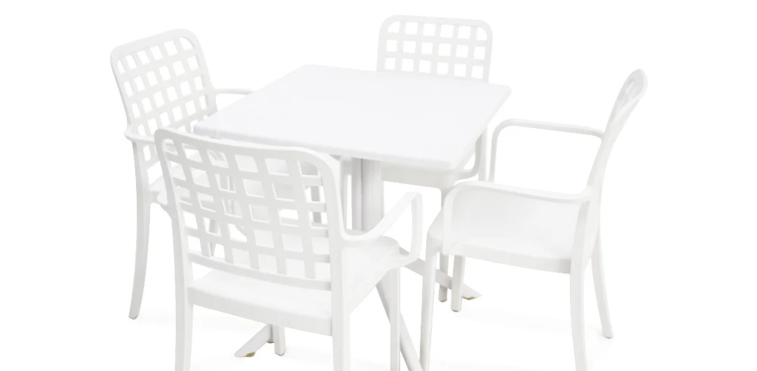 Frankie 5pc Armchair Dining Setting - White - Image 4