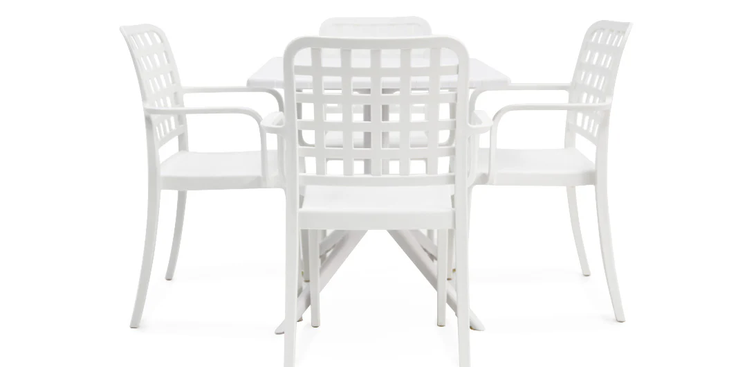 Frankie 5pc Armchair Dining Setting - White - Image 5