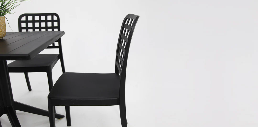 Frankie 5pc Dining Setting - Black - Image 3