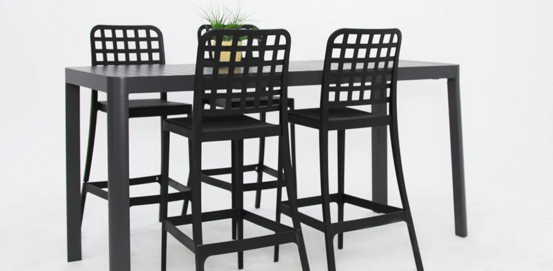 Frankie Armless Remix 5Pc Bar Setting - Black - Image 11
