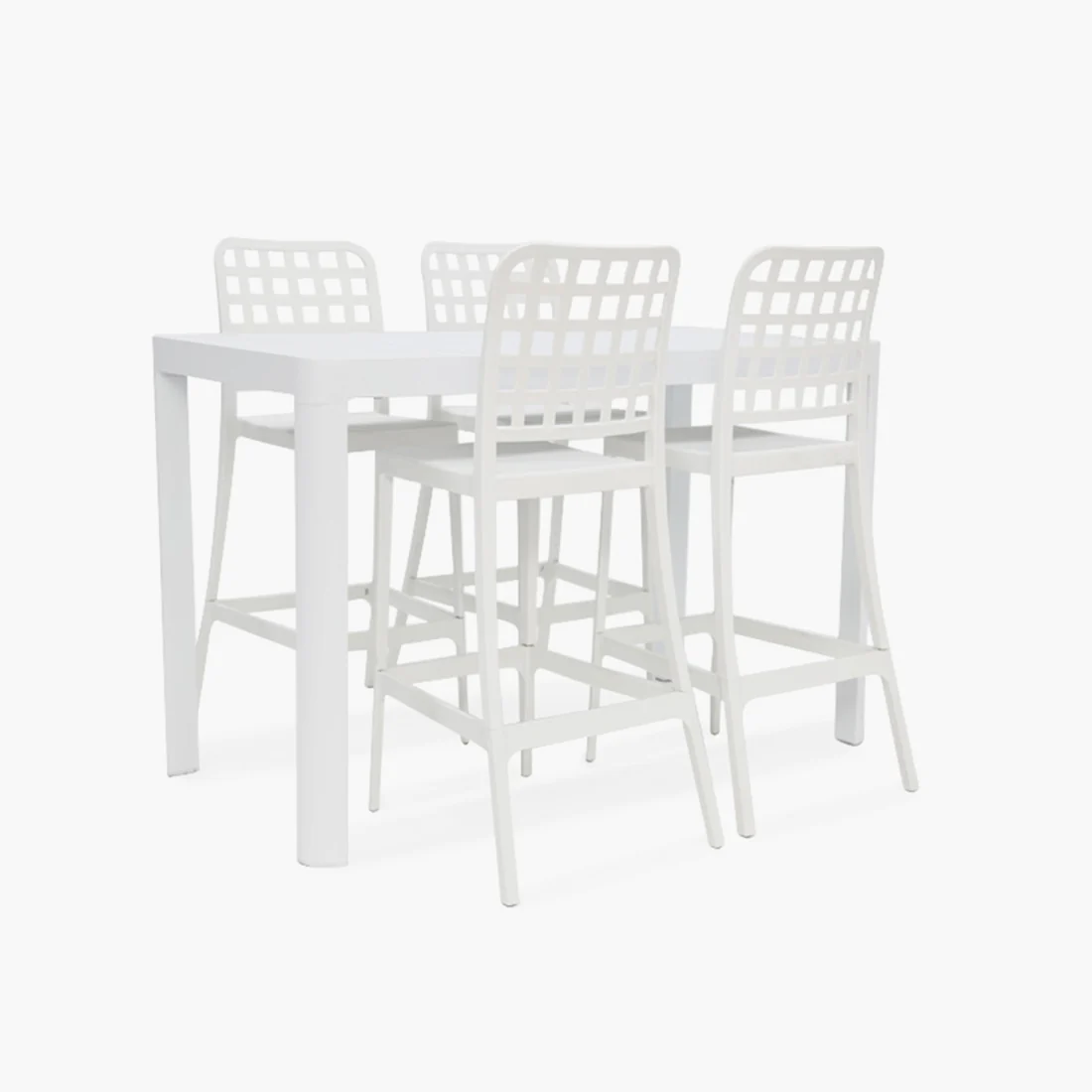 Frankie Armless Remix 5Pc Bar Setting - White - Image 2