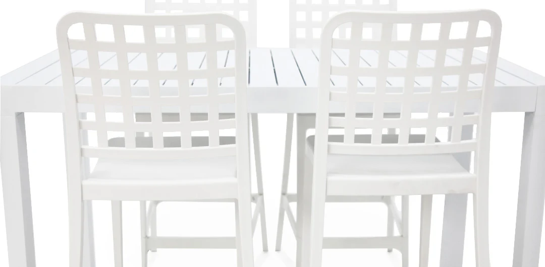 Frankie Armless Remix 5Pc Bar Setting - White - Image 5