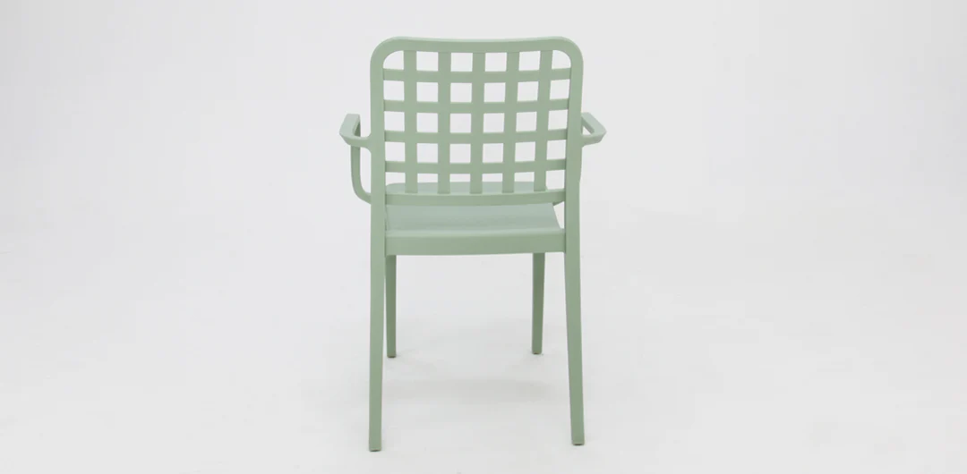 Frankie Azura 7pc Dining Set with Armchairs - White Green - Image 7