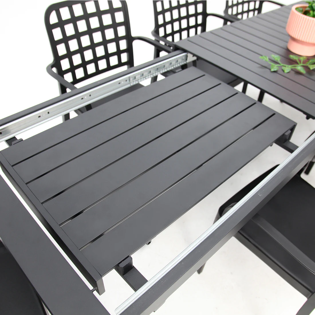 Frankie Azura 9pc Dining Set Armchair - Black - Image 2