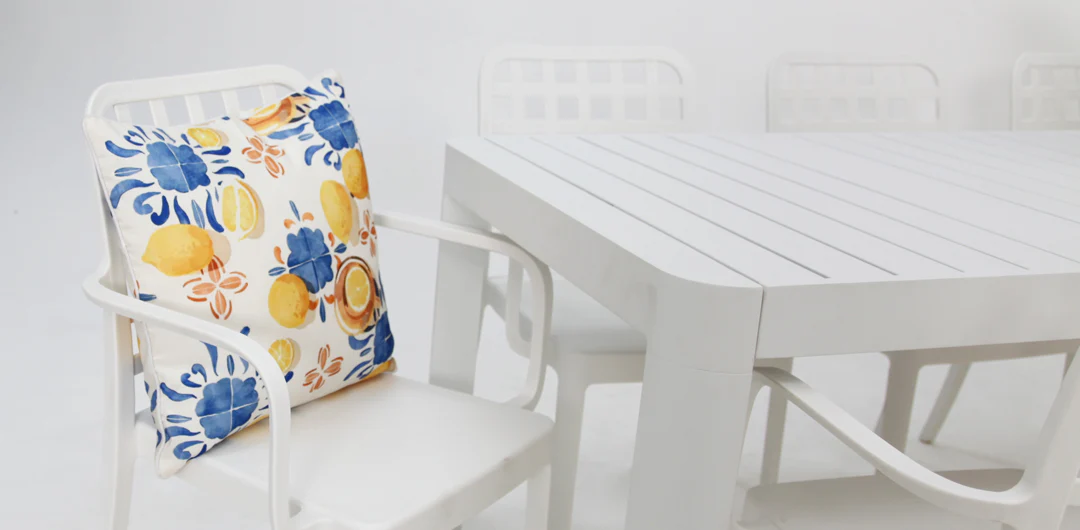 Frankie Azura 9pc Dining Set Armchair - White - Image 8