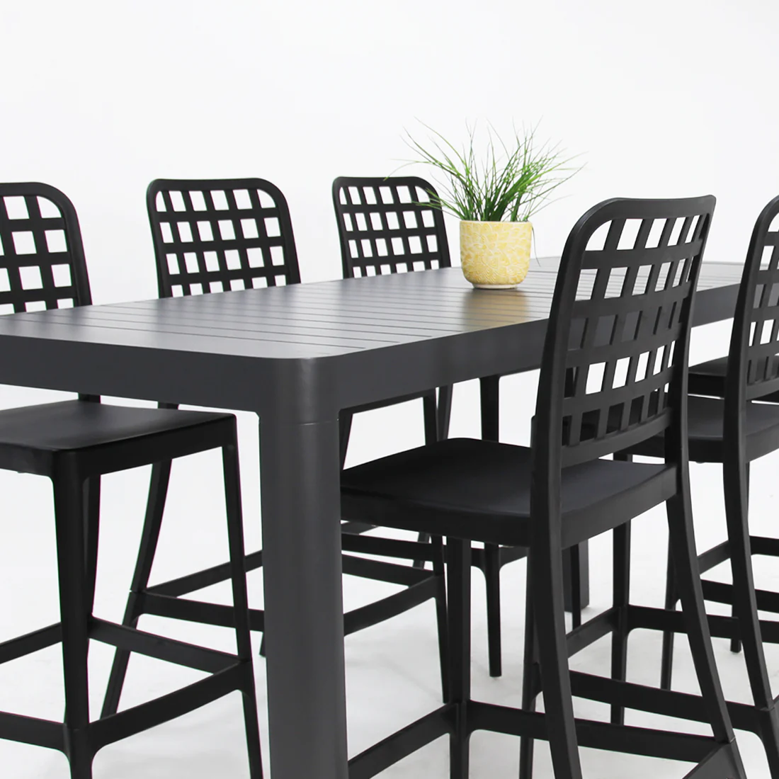 Frankie Remix 7pc Bar Set Armless - Black - Image 2