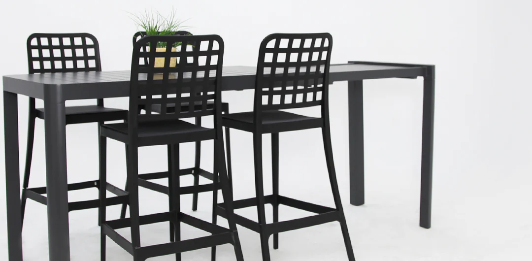 Frankie Remix 7pc Bar Set Armless - Black - Image 4