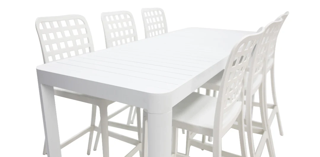 Frankie Remix 7pc Bar Set Armless - White - Image 5