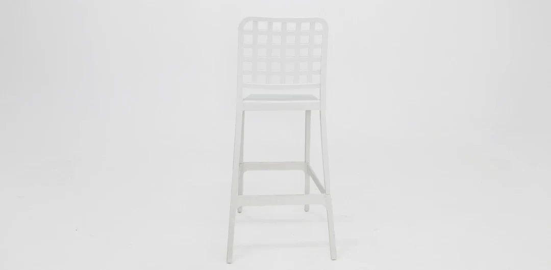 Frankie Resin Armless Barstool - White - Image 4