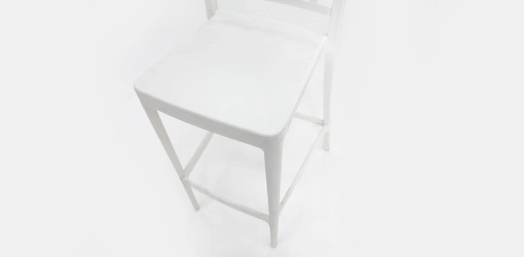 Frankie Resin Armless Barstool - White - Image 5