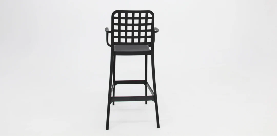 Frankie Resin Barstool with Arms - Black - Image 4