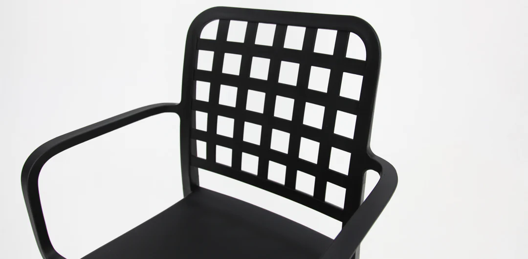Frankie Resin Barstool with Arms - Black - Image 5