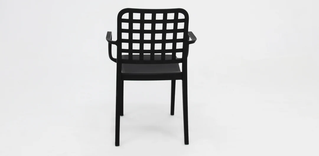 Frankie Resin Dining Armchair - Black - Image 3