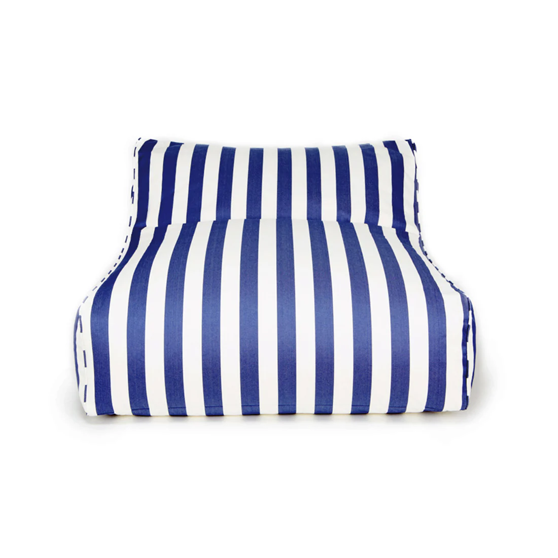 Hang Out Blue + White Stripe Outdoor Beanbag - Image 3