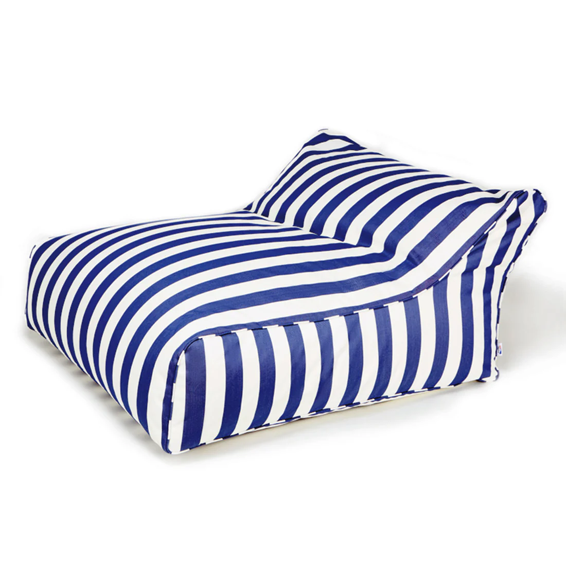 Hang Out Blue + White Stripe Outdoor Beanbag - Image 4