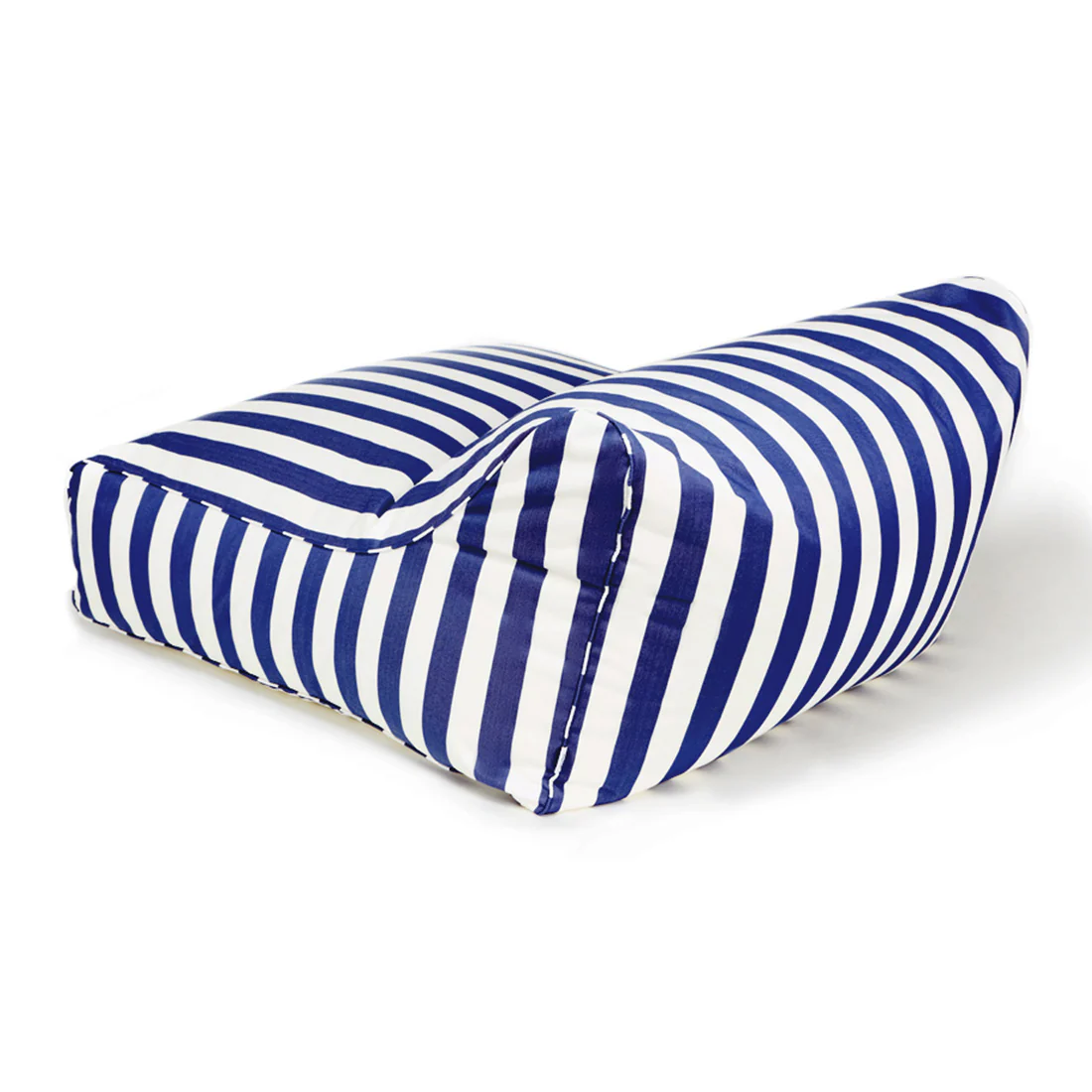 Hang Out Blue + White Stripe Outdoor Beanbag - Image 5