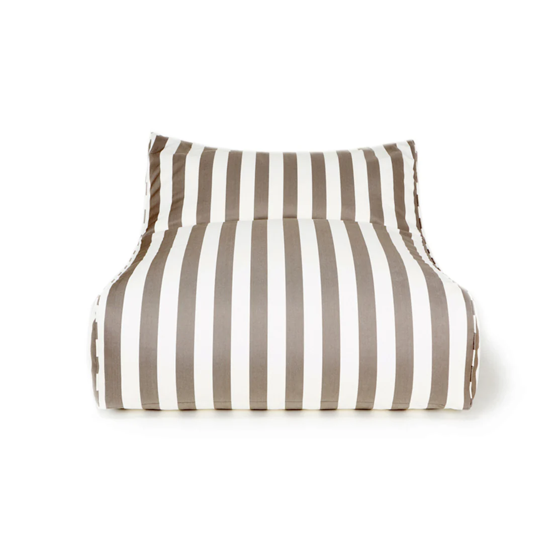 Hang Out Taupe + White Stripe Outdoor Beanbag - Image 3