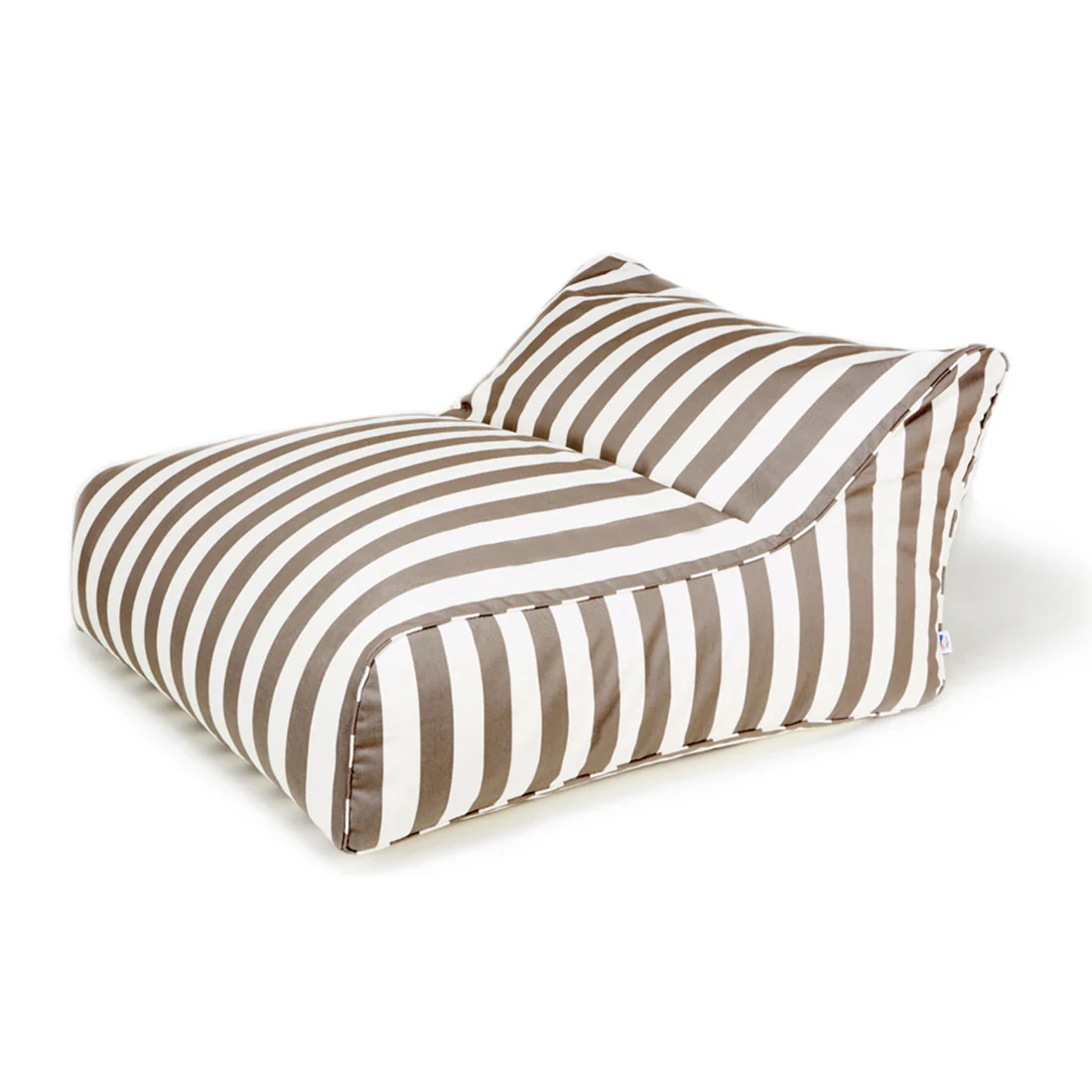 Hang Out Taupe + White Stripe Outdoor Beanbag - Image 4