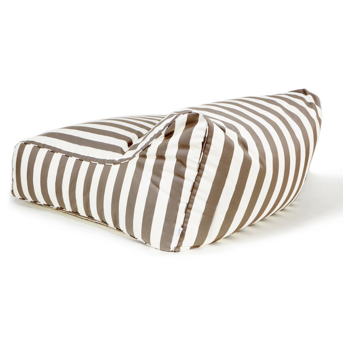 Hang Out Taupe + White Stripe Outdoor Beanbag - Image 5