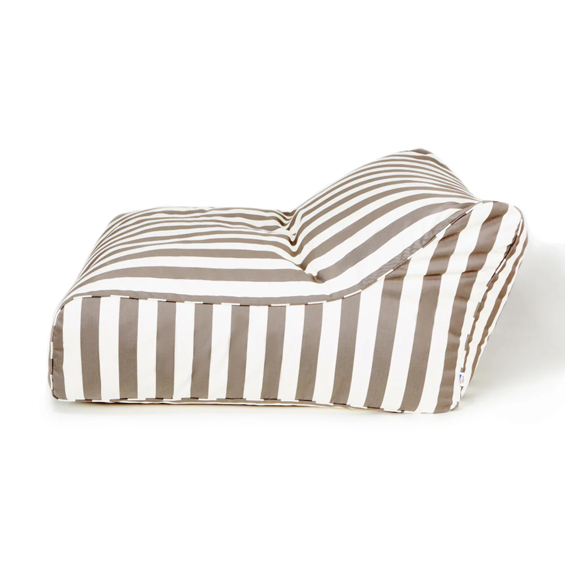 Hang Out Taupe + White Stripe Outdoor Beanbag - Image 6