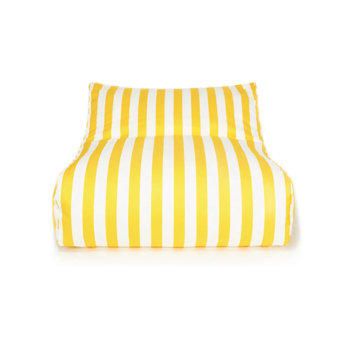 Hang Out Yellow + White Stripe Outdoor Beanbag - Image 3