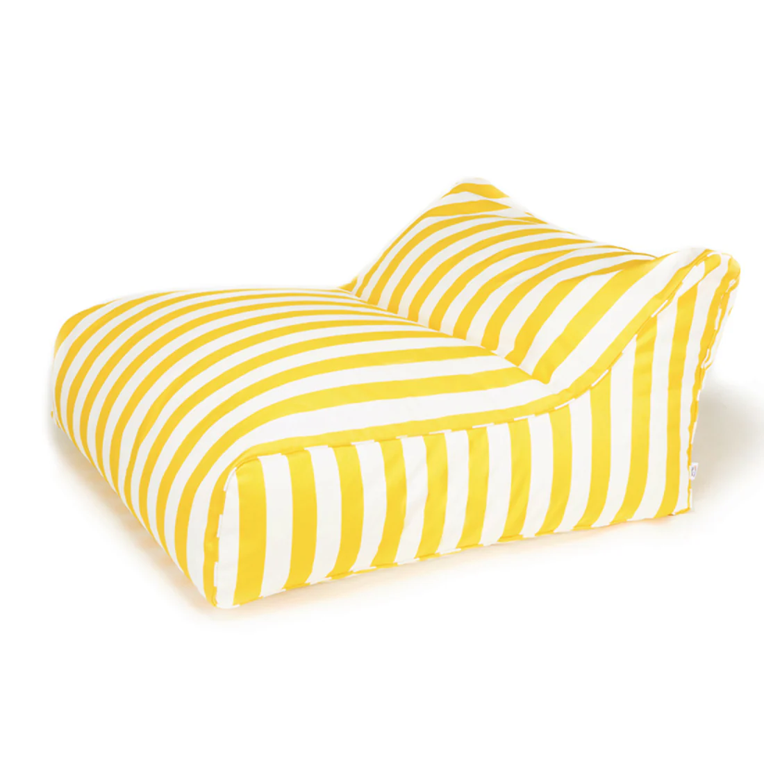 Hang Out Yellow + White Stripe Outdoor Beanbag - Image 4