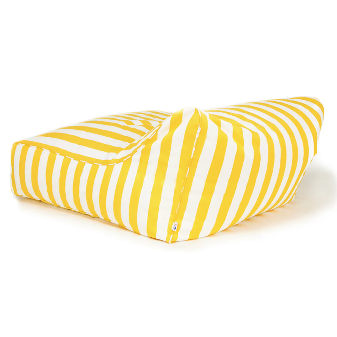 Hang Out Yellow + White Stripe Outdoor Beanbag - Image 5