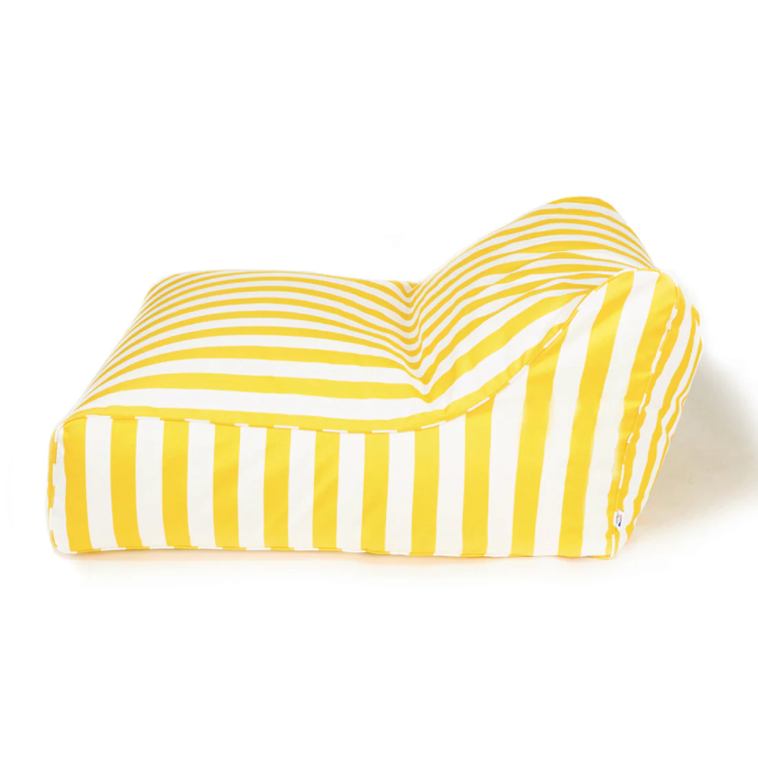 Hang Out Yellow + White Stripe Outdoor Beanbag - Image 6