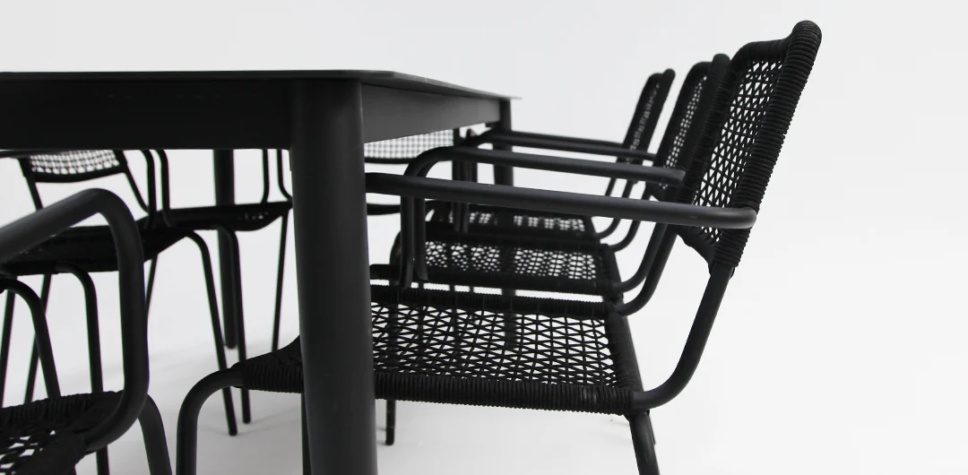 Java Bahamas 9pc Dining Setting - Black - Image 10