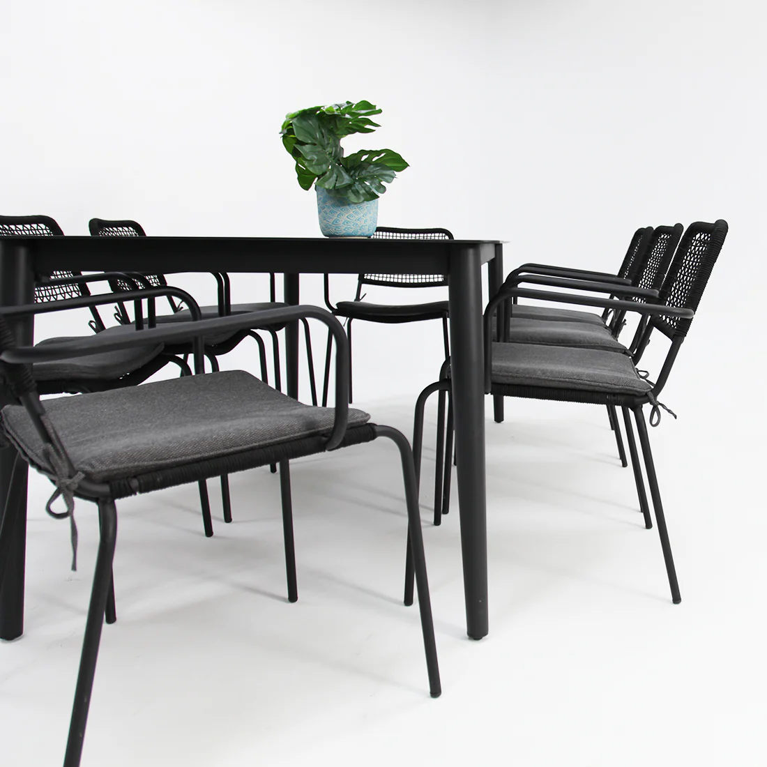 Java Bahamas 9pc Dining Setting - Black - Image 3
