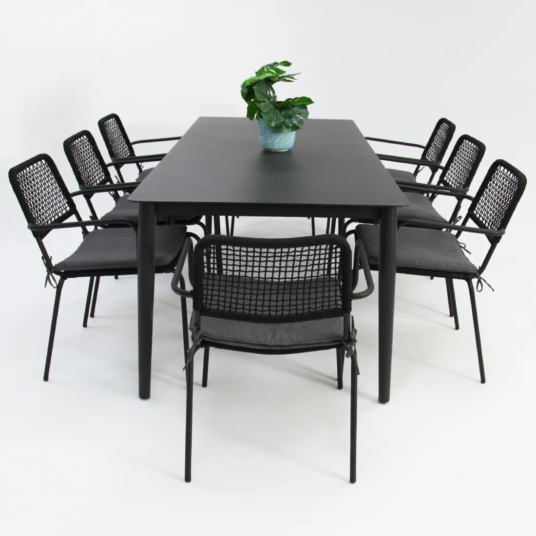 Java Bahamas 9pc Dining Setting - Black - Image 4