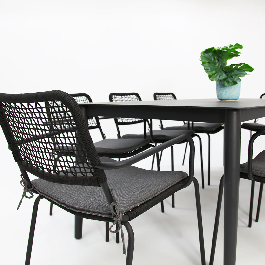 Java Bahamas 9pc Dining Setting - Black - Image 5