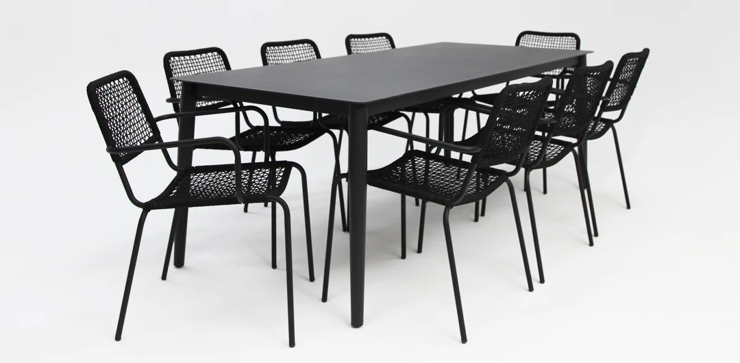 Java Bahamas 9pc Dining Setting - Black - Image 7