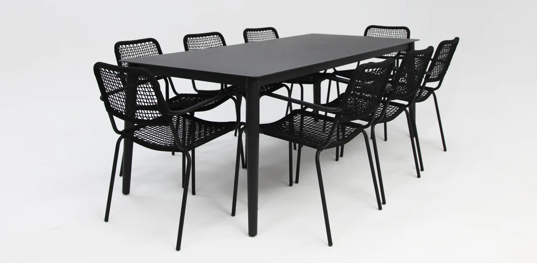 Java Bahamas 9pc Dining Setting - Black - Image 8