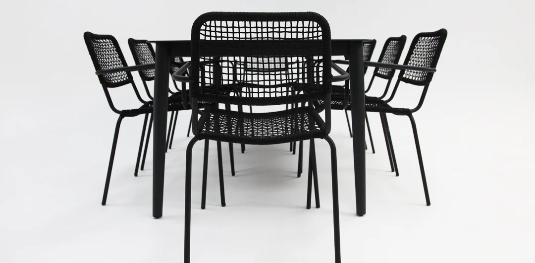 Java Bahamas 9pc Dining Setting - Black - Image 9