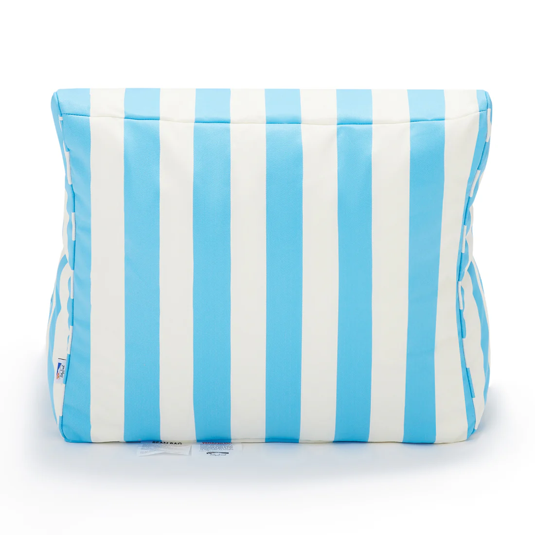 Laid Back Light Blue + White Outdoor Beanbag - Image 4