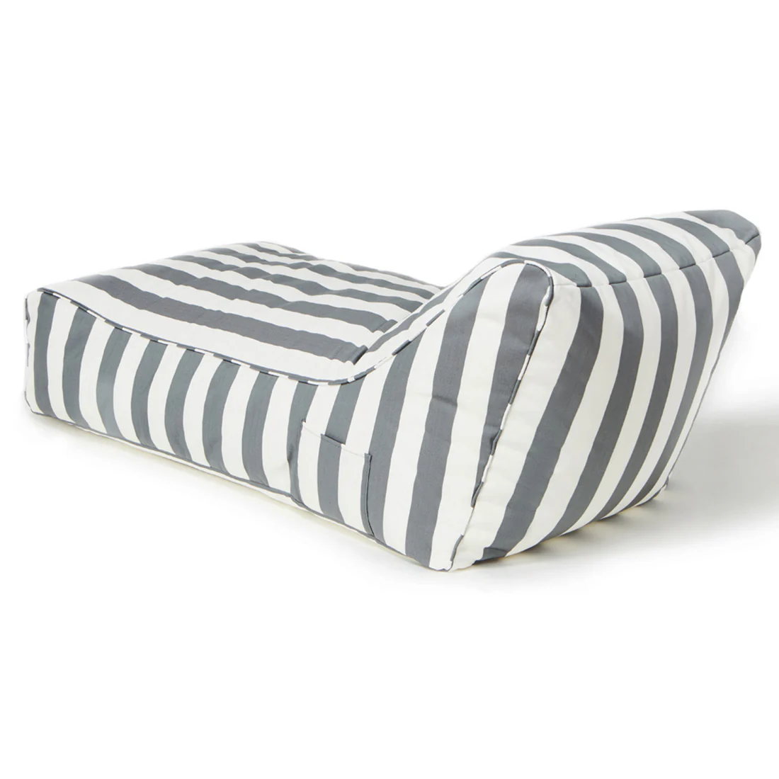 Laid Back Grey + White Outdoor Beanbag - Image 5