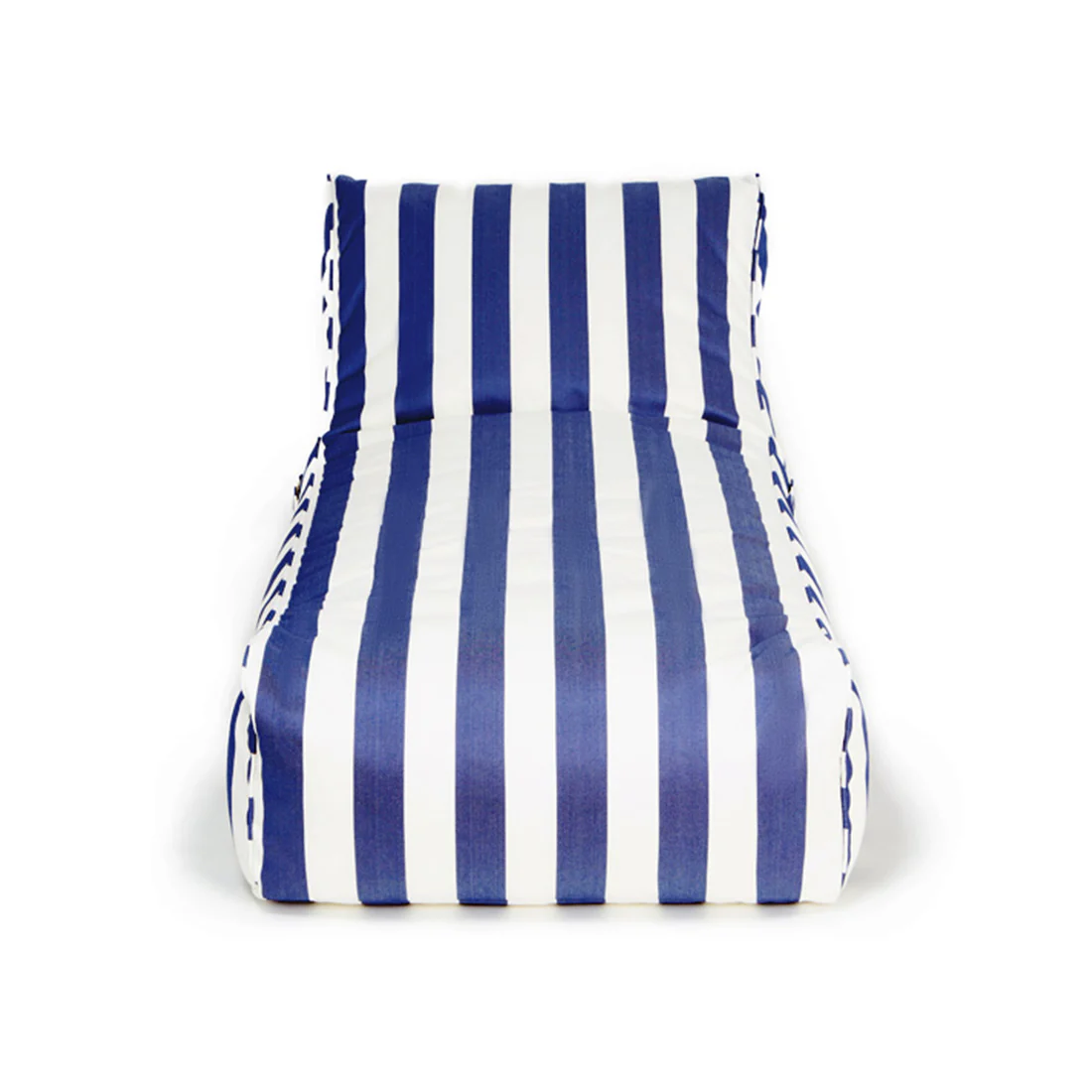 Laid Back Blue + White Outdoor Beanbag - Image 3