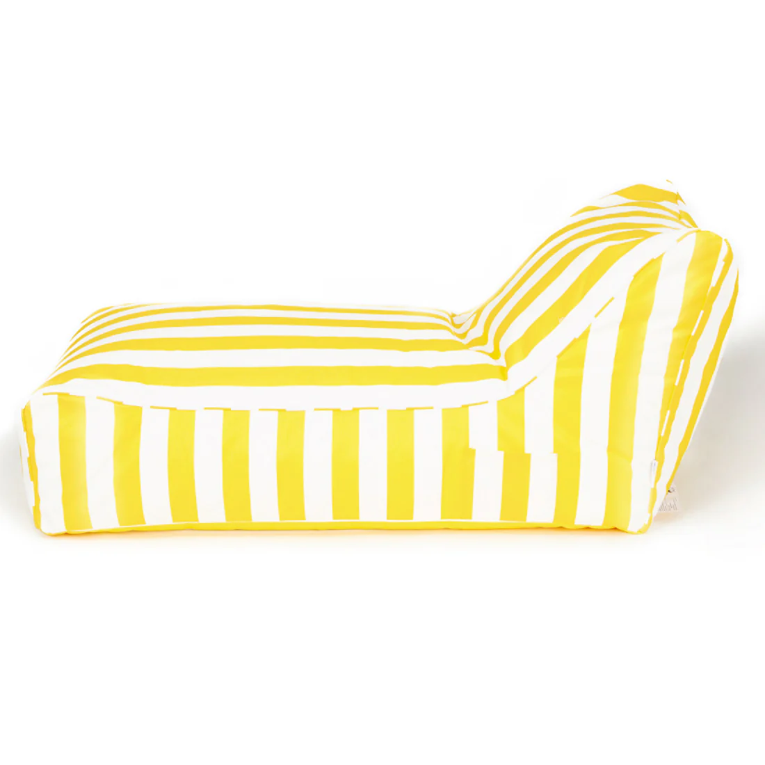Laid Back Yellow + White Outdoor Beanbag - Image 6