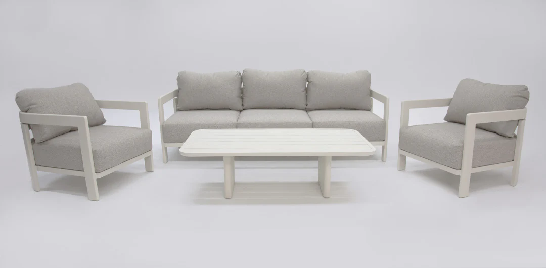Liberty 4pc Lounge Setting - Cream - Image 15