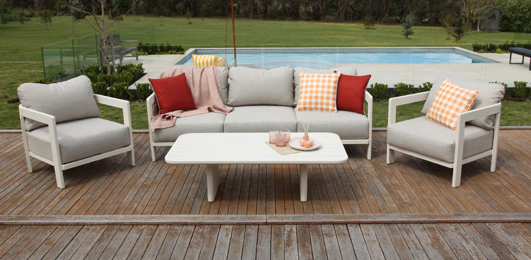 Liberty 4pc Lounge Setting - Cream - Image 3