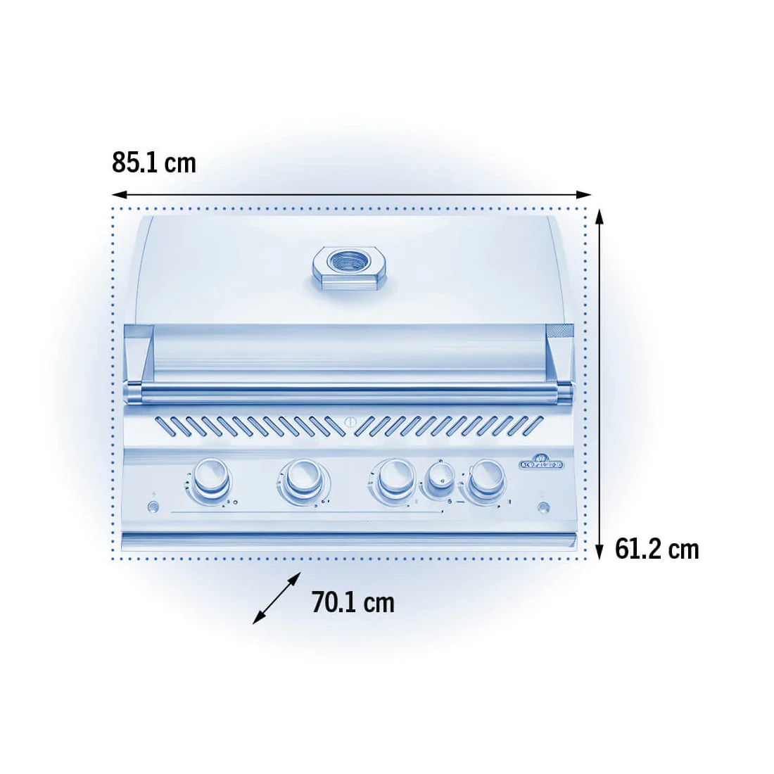Napoleon Built in 700 Series LPG 32" with Rear Burner + Lights - BIG32RBIPSS-1-AU - Image 5