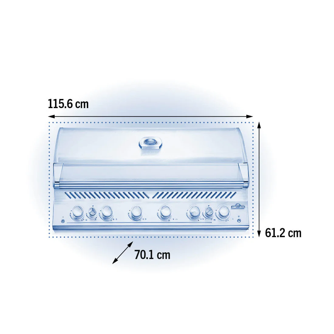 Napoleon Built in 700 Series LPG 44" with Rear Burner + Lights - BIG44RBIPSS-1-AU - Image 4