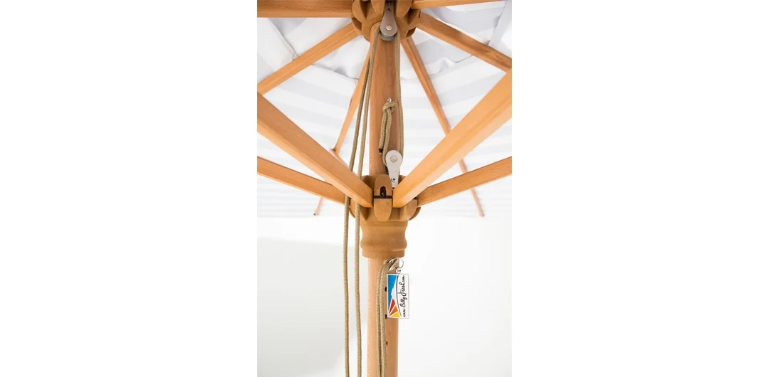 Billy Fresh 2m Bamboo Umbrella - Solid Navy - Image 3
