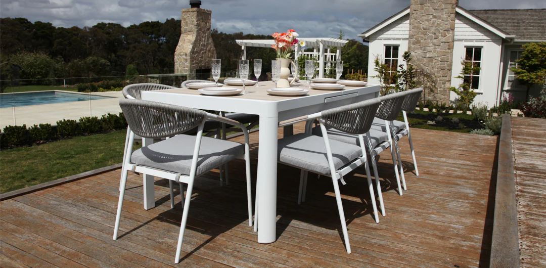 Octavia 11pc Extendable Dining Setting - White - Image 13