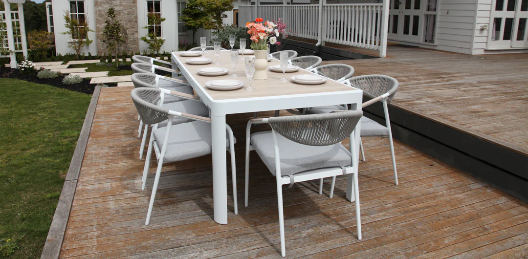 Octavia 11pc Extendable Dining Setting - White - Image 5