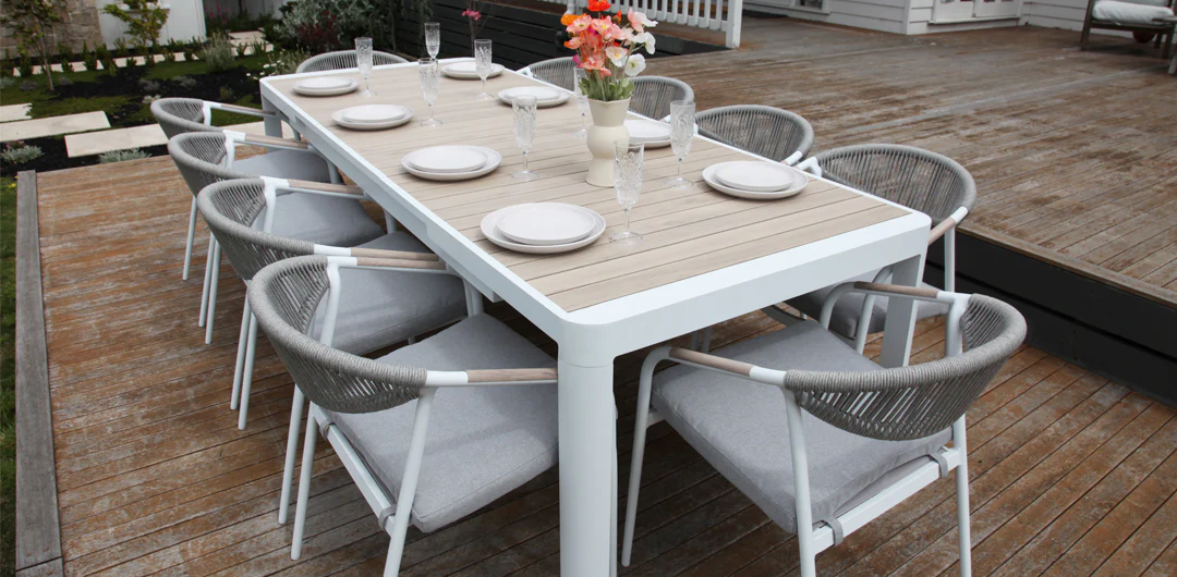 Octavia 11pc Extendable Dining Setting - White - Image 6
