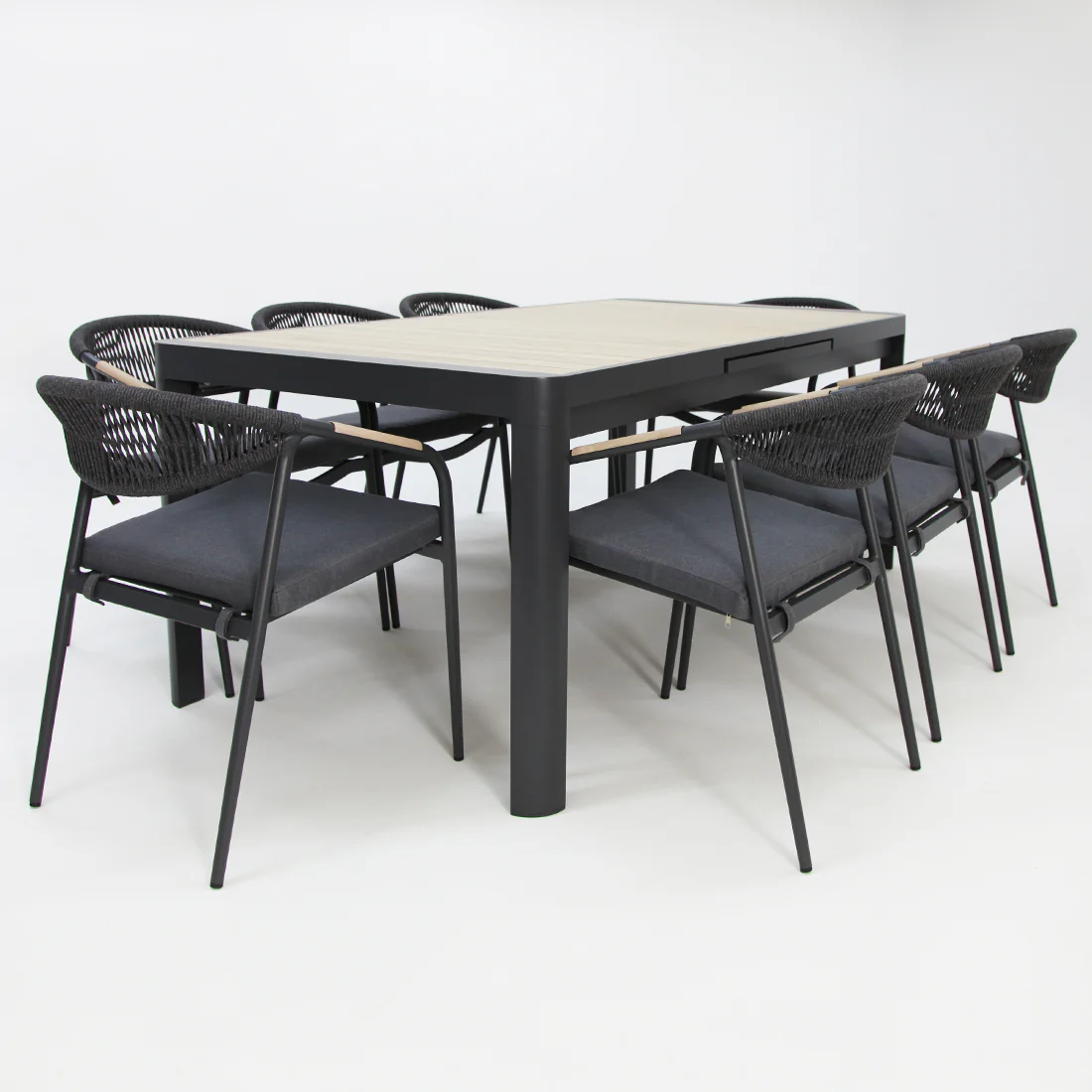 Octavia 11pc Extendable Dining Setting - Grey - Image 13