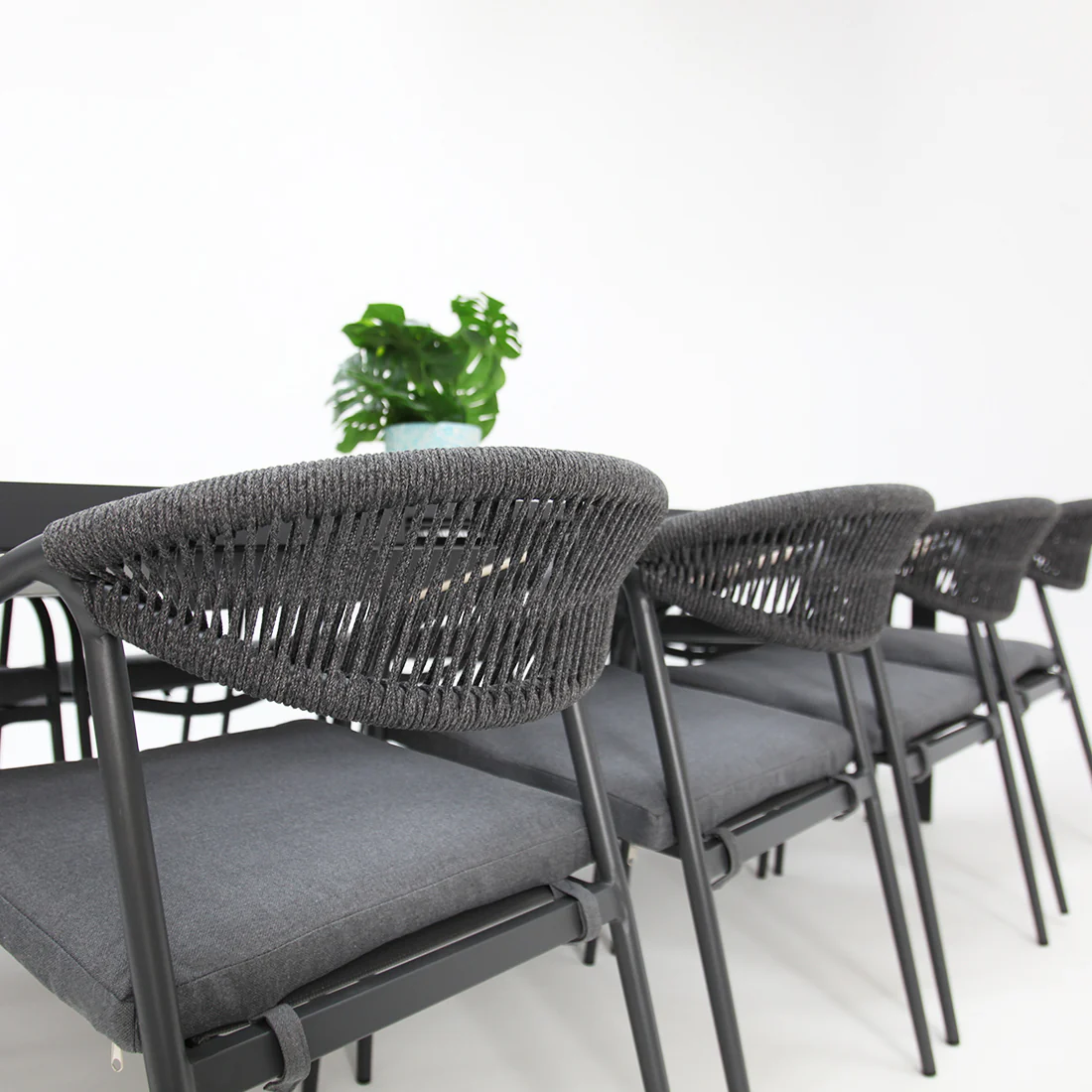 Octavia 11pc Extendable Dining Setting - Grey - Image 4